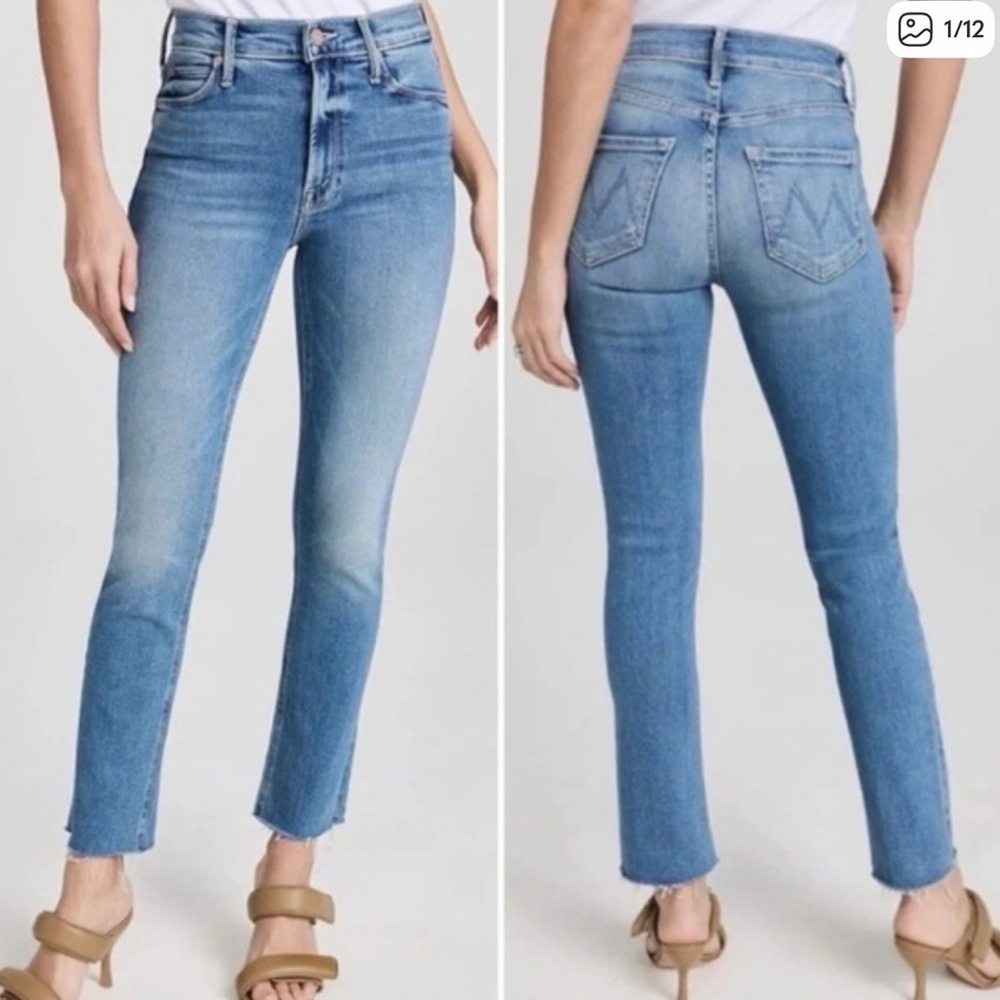 MOTHER Mid Rise Dazzler Fray